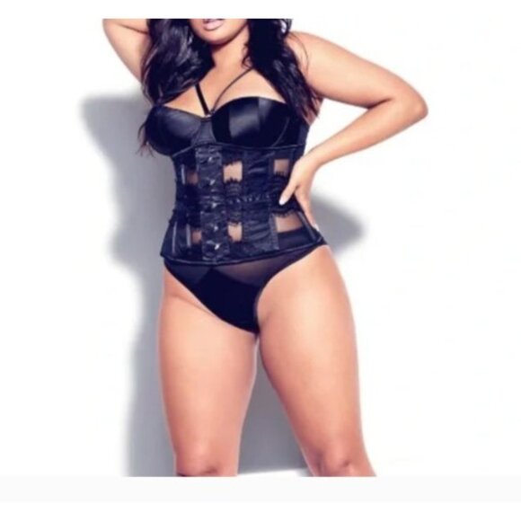 Fox & Royal Other - Fox & Royal City Chic Black Betty Trim Underbust Corset Sz 34 (39/40" Waist) NEW